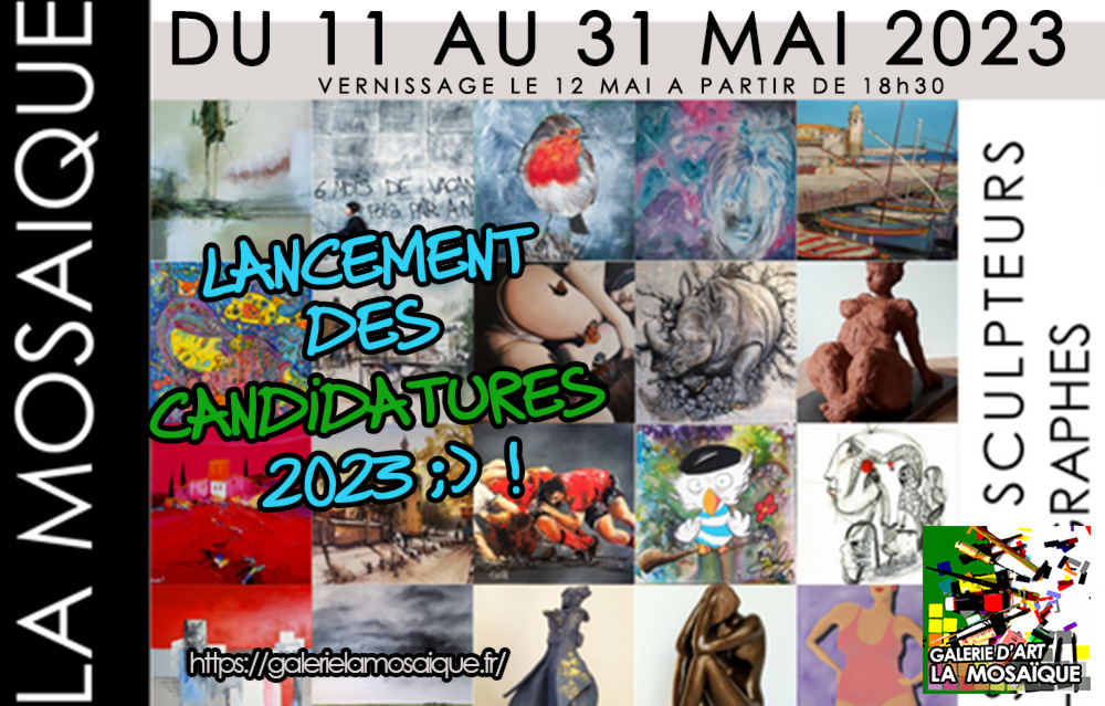 Lancement candidatures artistes Exposition Collectif 2023